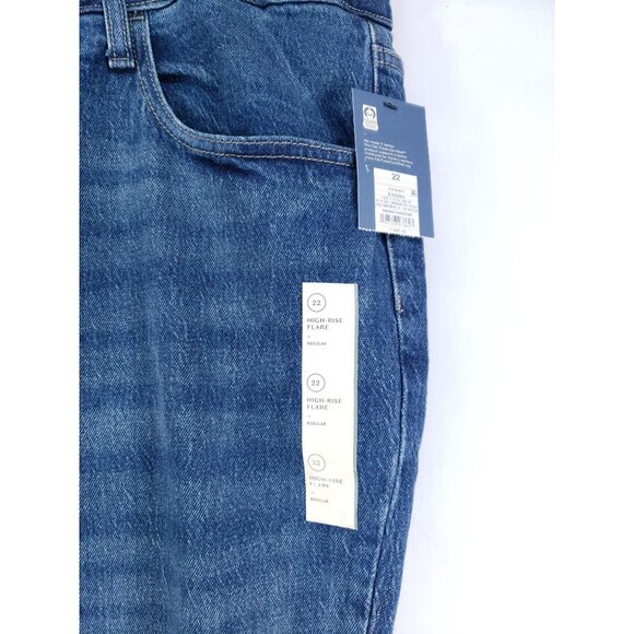 Universal Thread High-Rise Flare Jeans Women’s Size 22 Reg Denim Comfort Stretch - Picture 5 of 10